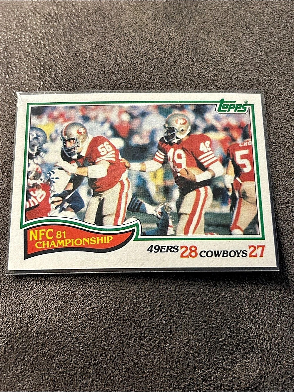 1982 TOPPS #8 1981 NFC CHAMPIONSHIP SAN FRANCISCO 49ERS DALLAS COWBOYS